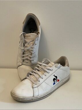 Le Coq Sportif Men’s White Leather Low-Top Sneakers